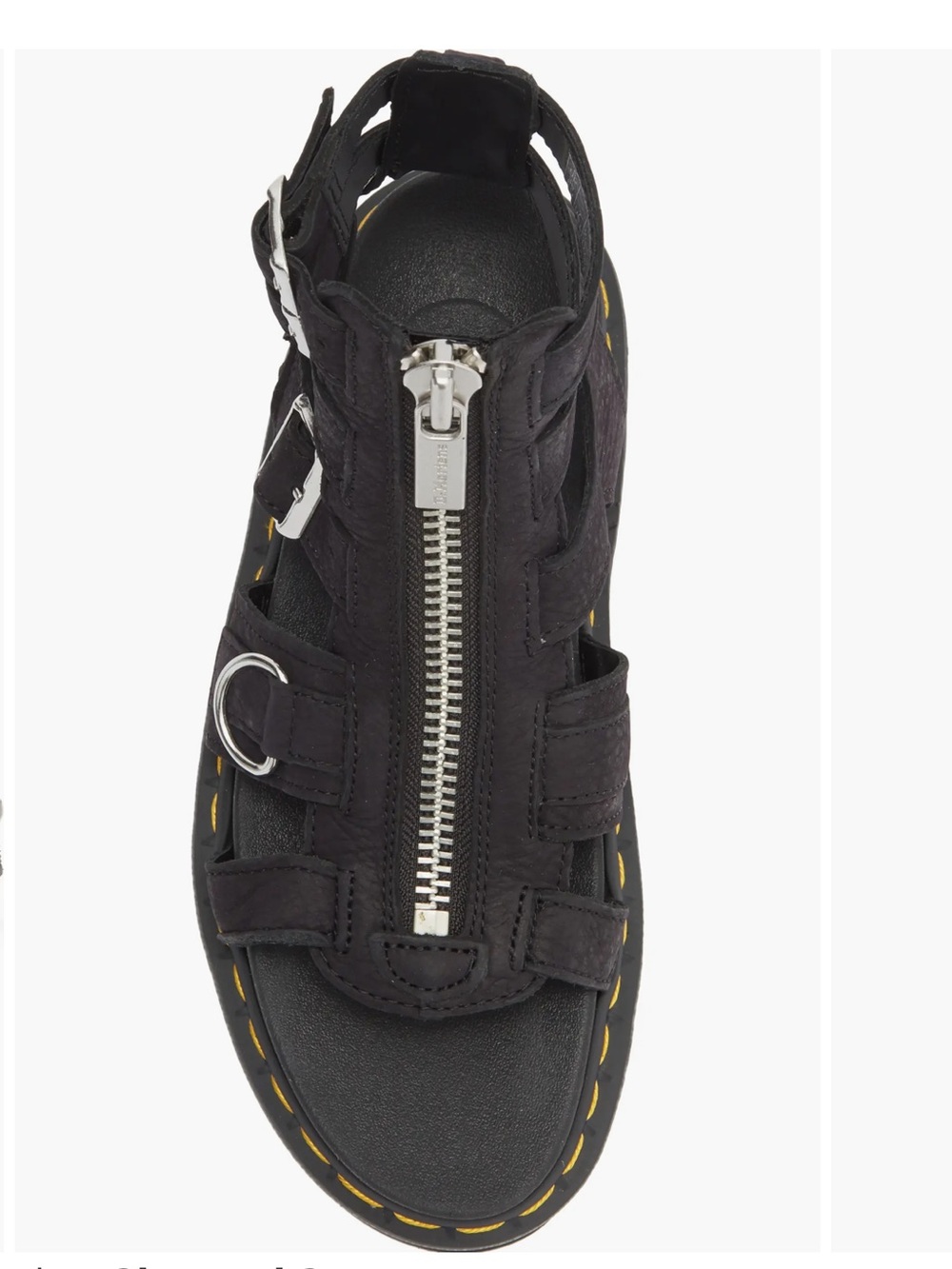 Dr. Martens Black Gladiator Platform Sandals with Buckle Straps - Picture 6 of 15